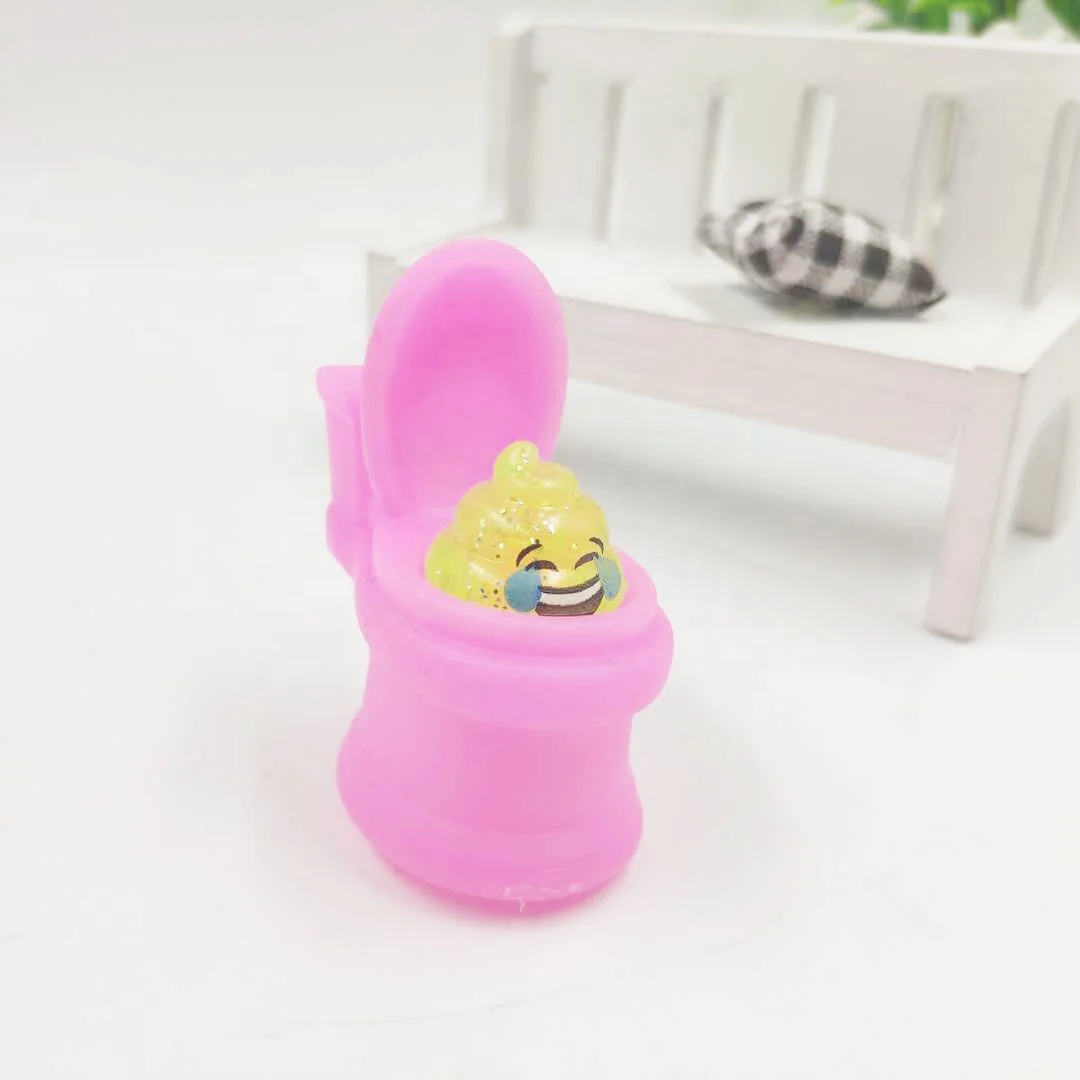 Squeeze Poop Toilet Toy Stress Relieve Fidget Funny Toys Plastic Finger Squishy Stool Emoticon Feces Fidget Toys For Kids