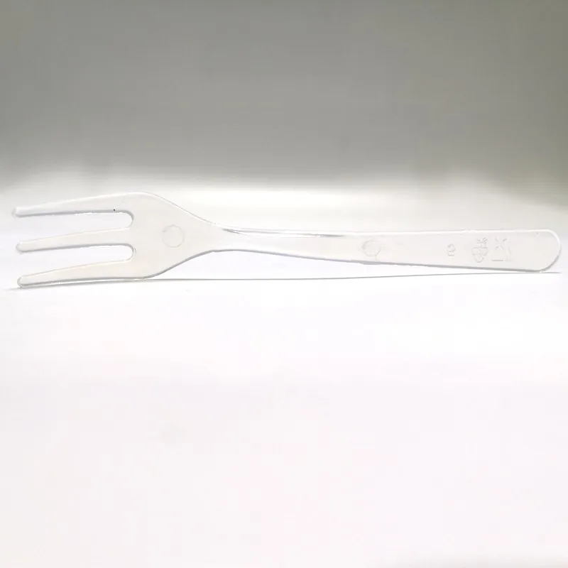 Convenient Clear Dessert Forks Tiny Plastic Appetizer Fork Small Cake Tasting Fork