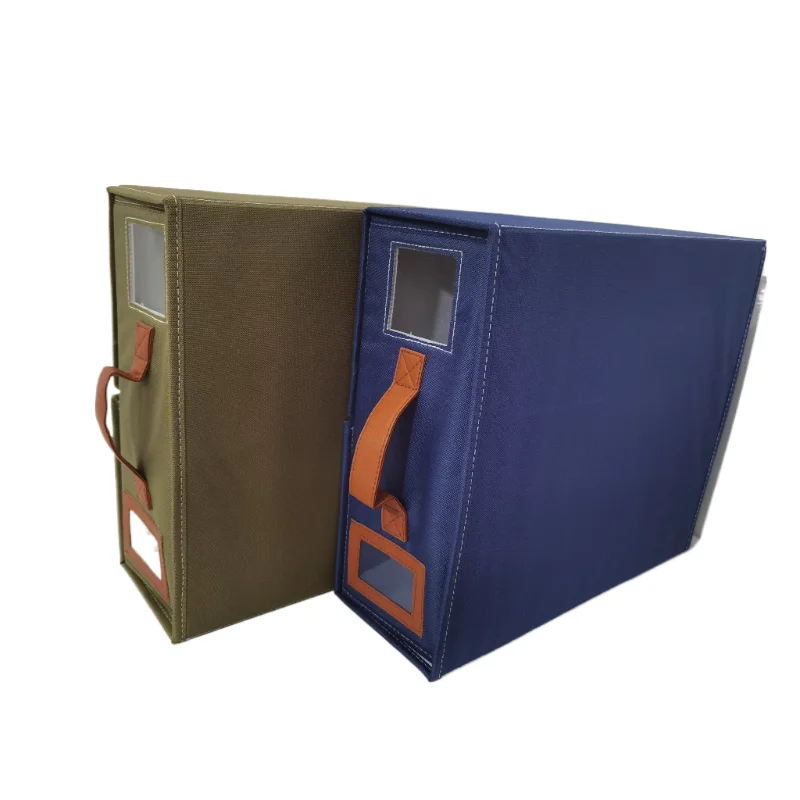 Hot Selling Multi-Functional bed sheet organizer and Storage Box Foldable Quilt Organizer with Window Label Clothes Bags