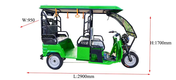 New Arrival Cheap Tuk Tuk Electric Car Taxi 8 Passenger Tricycle Electric Rickshaw