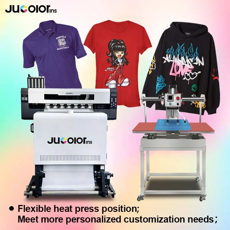 Jucolor high speed 2-4pcs 3200 head 60cm DTF printer for any fabric printing