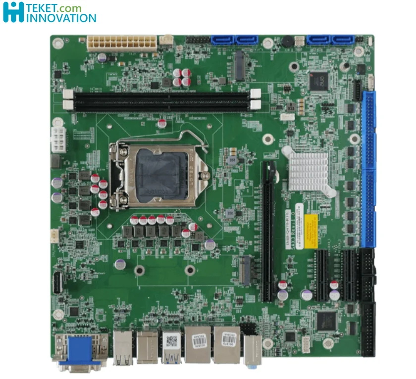 IEI IMB-Q470 Micro-ATX motherboard supports LGA1200 Intel 10th/11th Gen. Core i9/i7/i5/i3, Pentium and Celeron DDR4