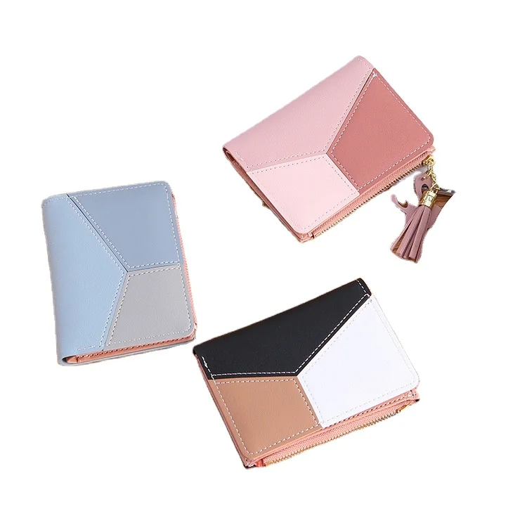 2024 carteras para mujer Factory Manufacturer Plain Wallets For Women  Fashion Cartoon Pendant Ladies Zipper Wallets
