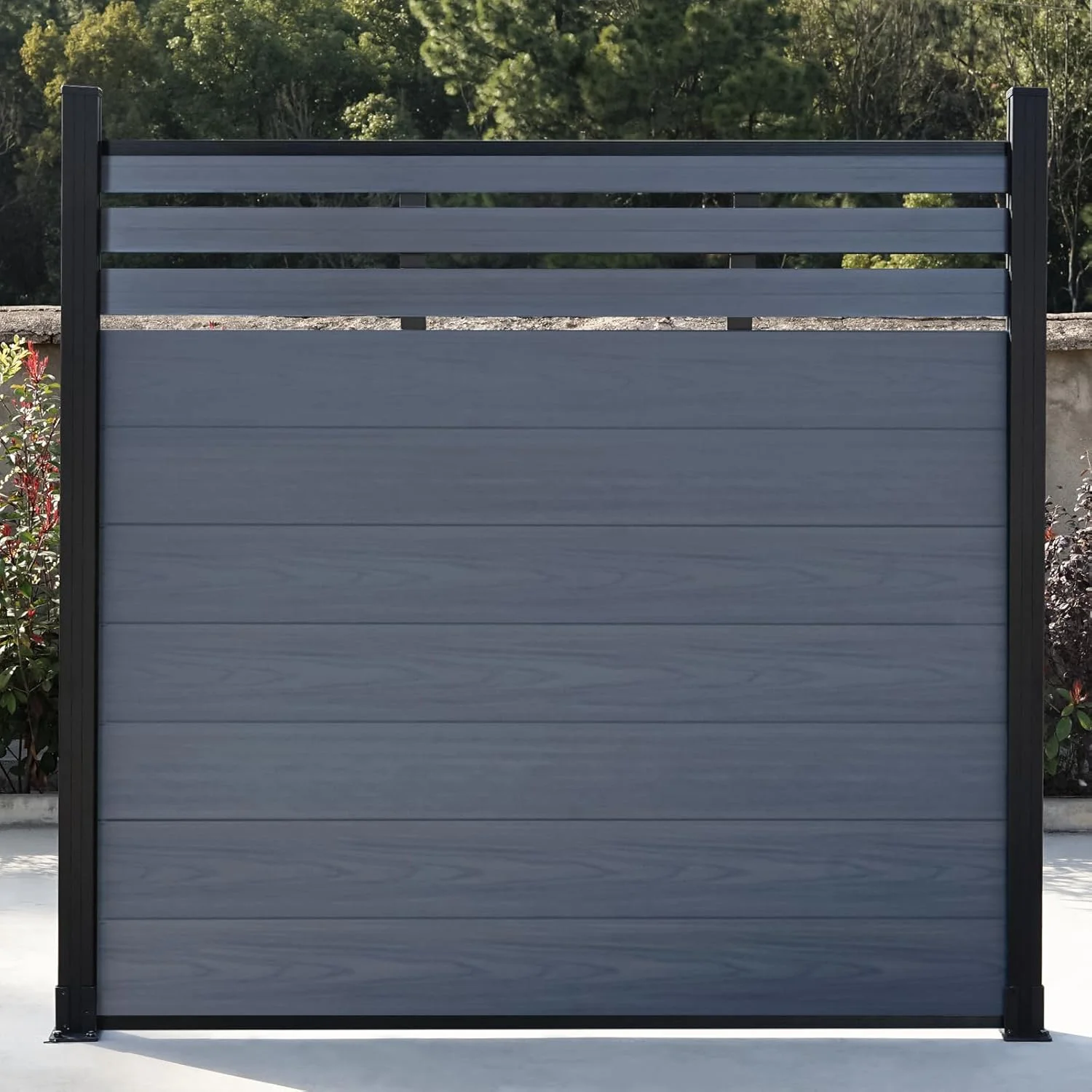 Promotion  New Arrival decorative wood plastic composite fence panels plastic wood timber composite garden wpc fencing