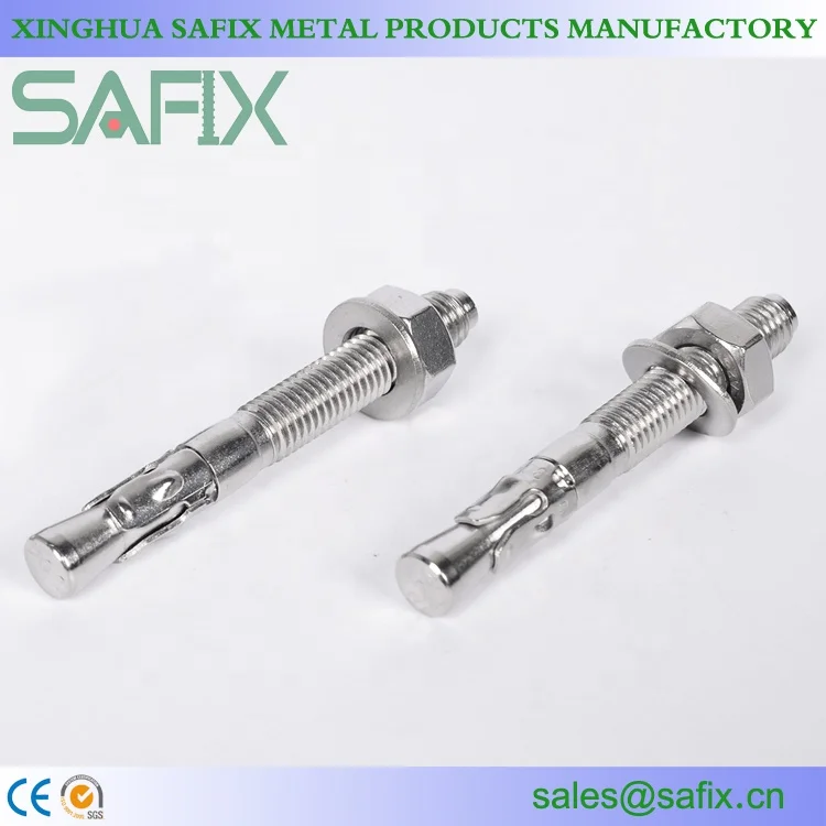
AISI304 316 Stainless Steel Wedge Anchor Through Bolt 