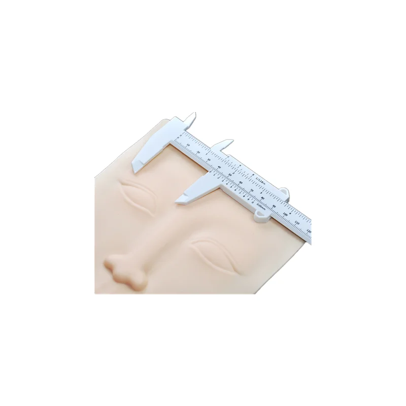 White 150mm Plastic Digital Eyebrow Vernier Caliper Ruler Body Art Measuring Brows Areola Microblading Slide Calipers