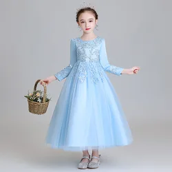 Western Latest Party Wear Cute Fashion Girls Puffy Dresses Bridesmaid Elegant Fashion Girl Dresses Long For Girls
