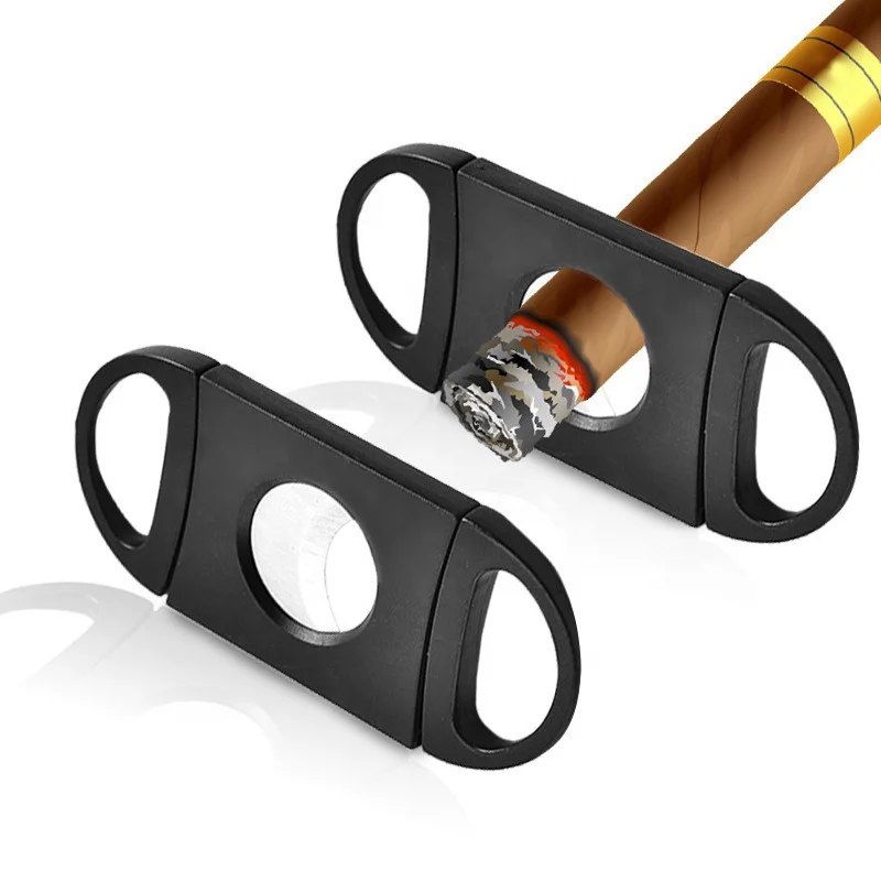 Hot Sale Custom Logo Plastic Cigar Cutter Promotion Cigar Accessories Wholesale High Quality Stainless Steel Cigar Scissors