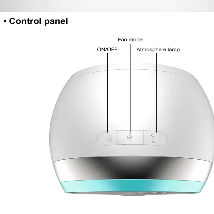 USB mini air cooler fan desktop Table Fan with atmosphere lamp  LED night Light aroma diffuser for Home Office bedroom