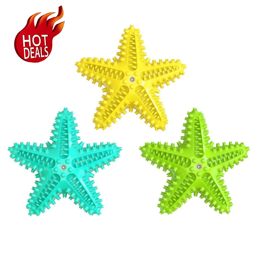 New Fashion Five-pointed Star Indestructible TPR Rubber Chew Eco Friendly Dog Toys