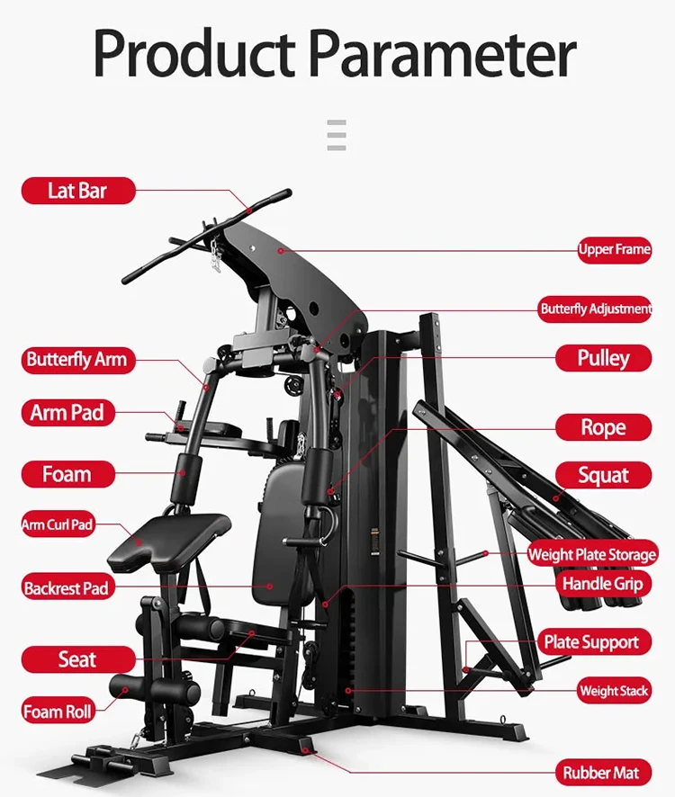 2024 High Quality  Hot sale Gym Equipment Supplier Workout Exerciser Machine Commercial Mutli Function Station for Body Building