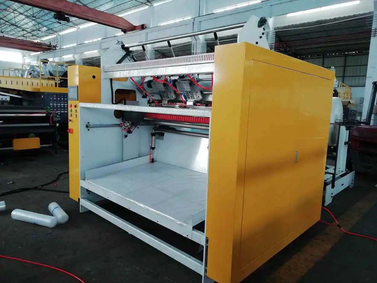 automatic air bubble film wrap epe foam slitting coreless rewinder