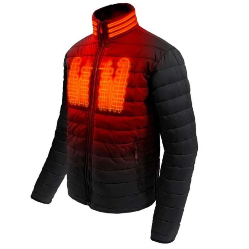 Lightweight Design Black Heated Puffer Jacket