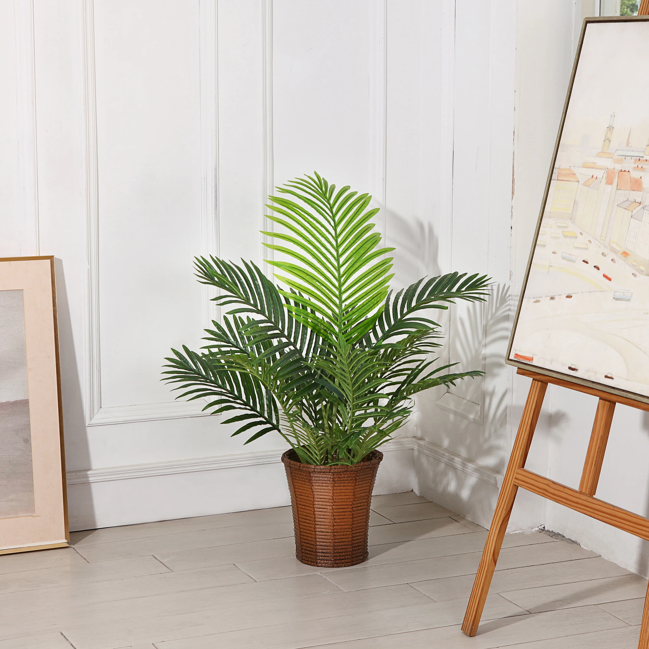 6ft Tall Fake Plant Indoor Decor Green Faux Foliage Artificial Palm Tree for Home Office House Gift Modern Decoration