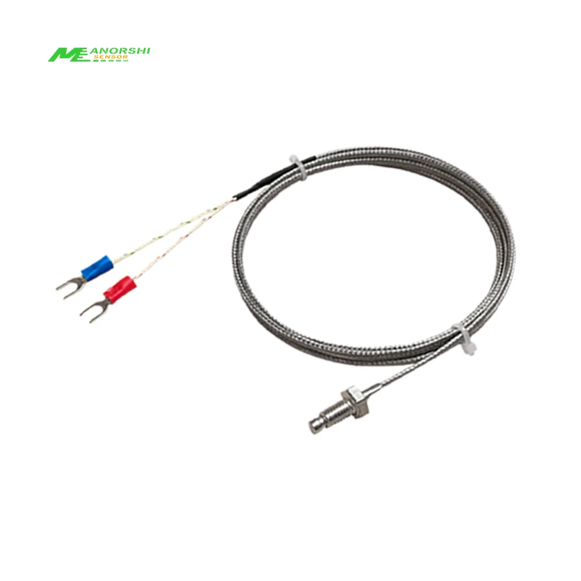 PT100 platinum thermistor temperature sensor thermocouple temperature probe with M6 stainless steel waterproof fixing thread
