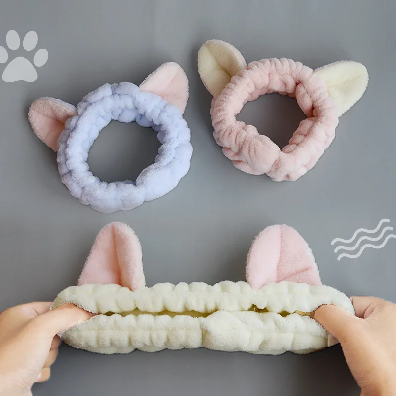 
Cute Wash Shower Make Up Elastic Bathroom Shower Headband Women Hair Band 