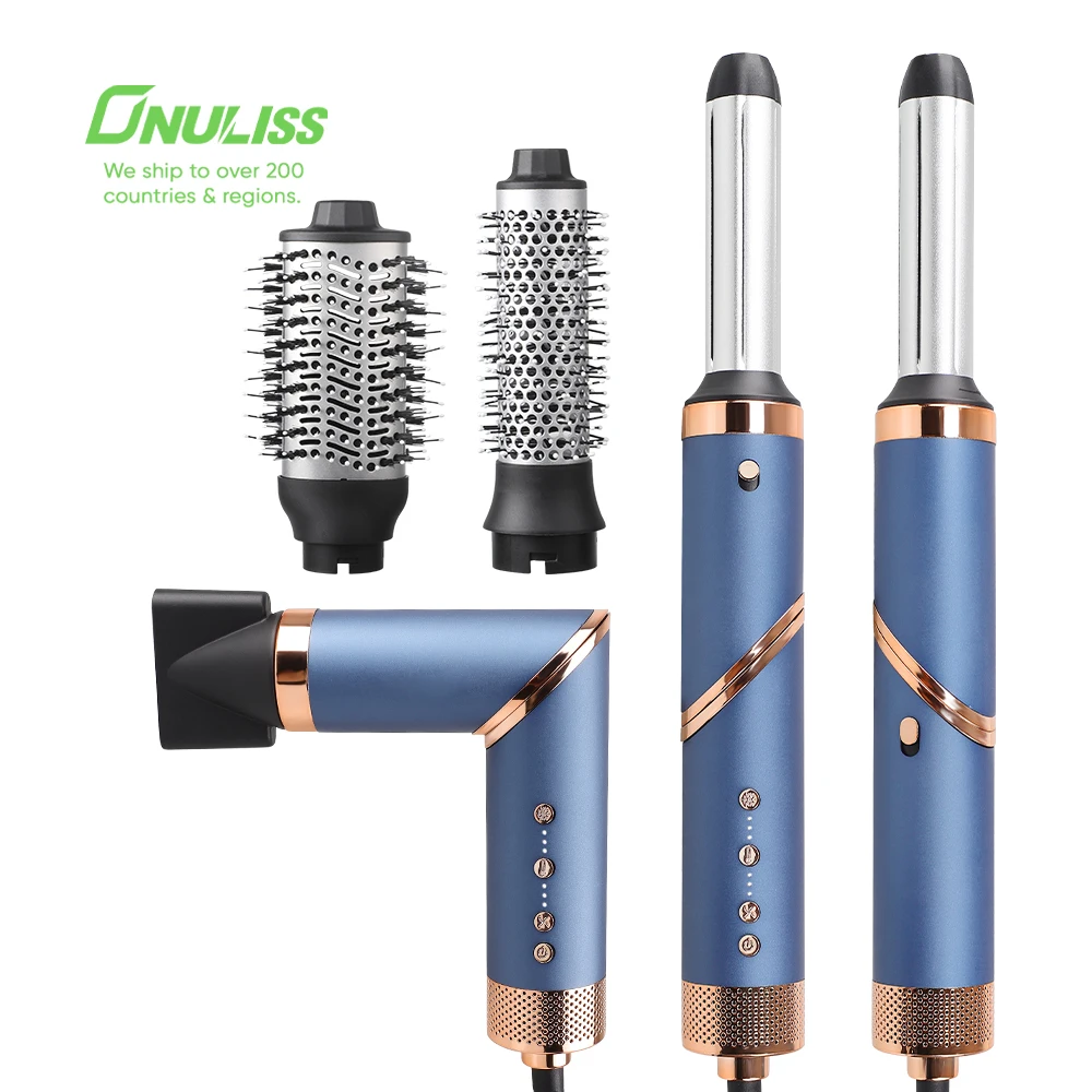 Blow Dryer Brush With Auto Curler Hair Dryer Brush Styler 5 in 1 Professional Hair Styling Blow Tools Set High Speed Hair Dryer