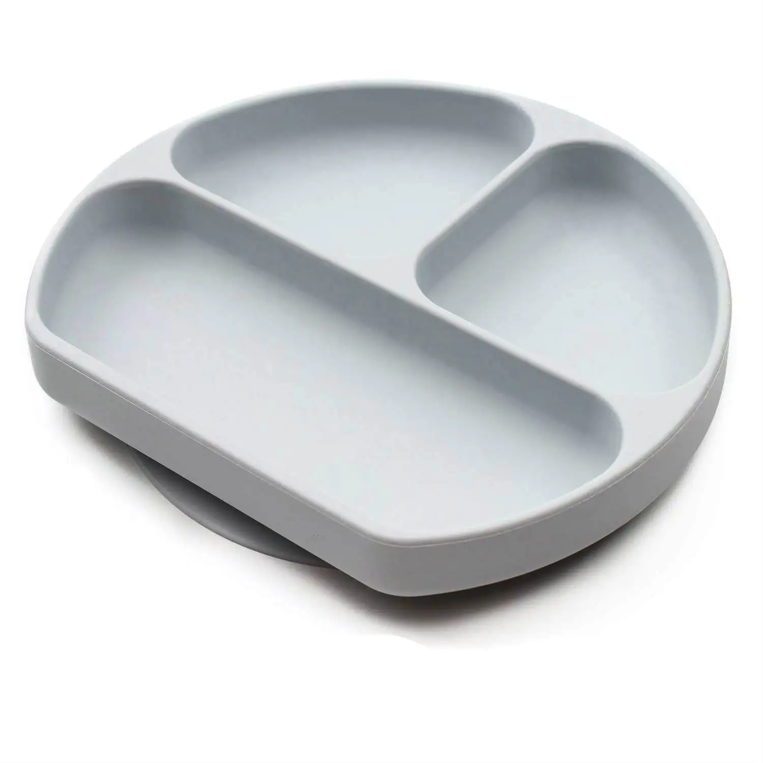 456 Can be Laser logo Food Grade silicone baby strong suction base one-piece silicone baby dinner plate and bowls