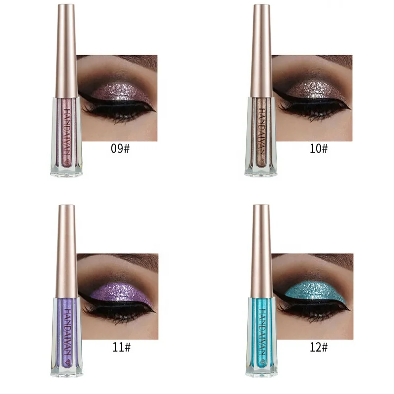 wholesale 12 color beauty liquid eyeshadow private label Glitter and shimmer liquid eyeshadow