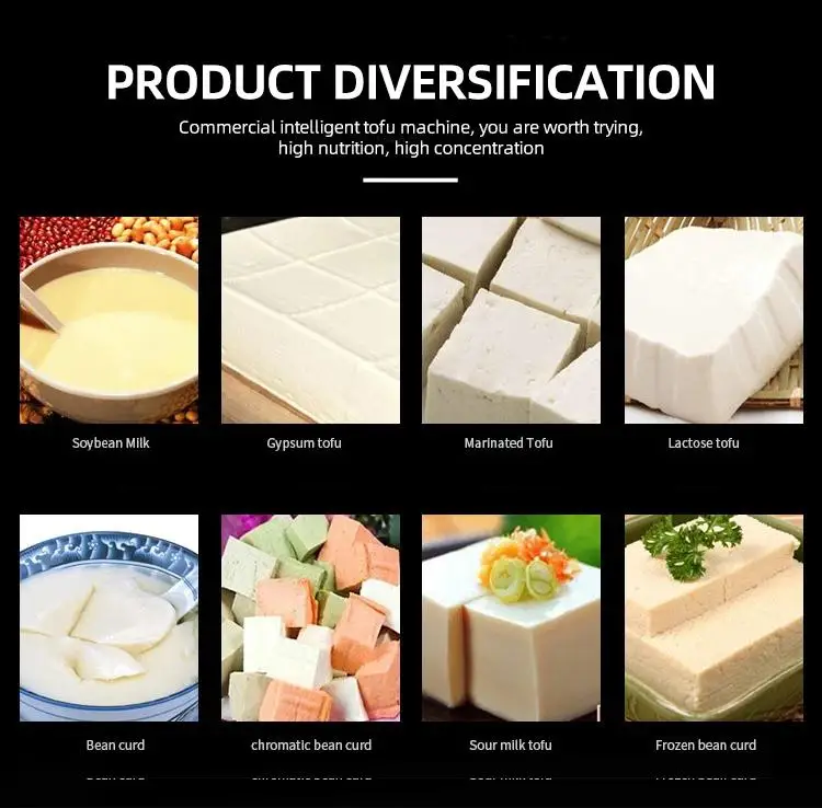 Stainless Steel Soy Milk Tofu Making Machine Mesin Pembuat Tahu Kedelai Soy Milk Tofu Maker Bean Product Processing Machinery