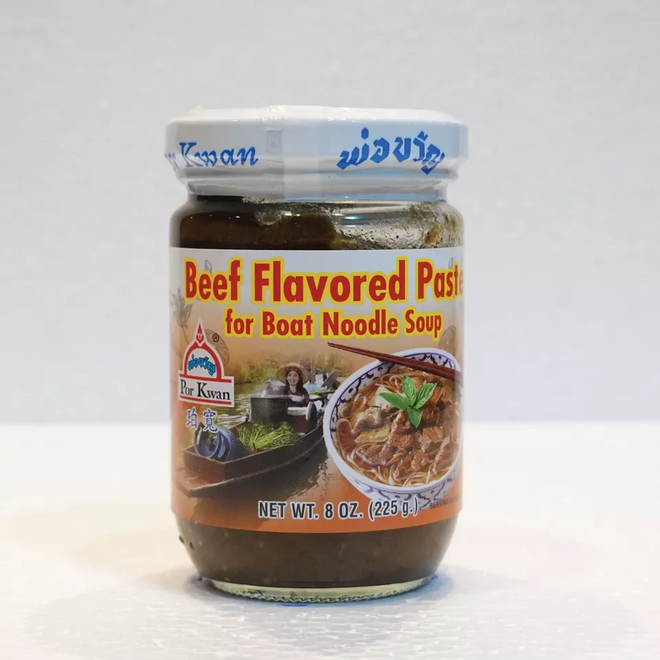New Thai Sauce 2022 Beef Flavored Paste for Boat Noodle of Thailand Style by Por Kwan for Soup Noodle Spicy Ramen from Thailand