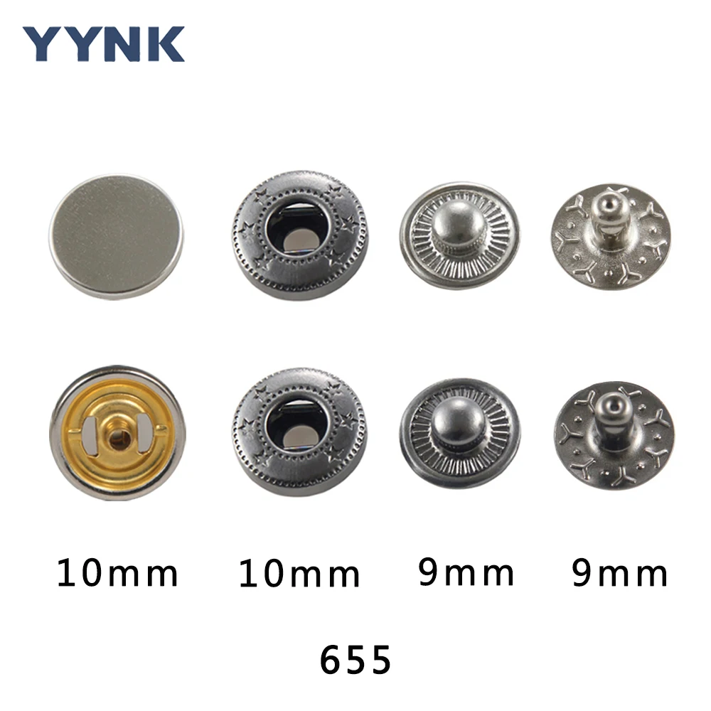 20 Years Metal Snap Button Factory 15MM Custom Brass Spring 4 Parts Snap Fastener for Garment Accessories