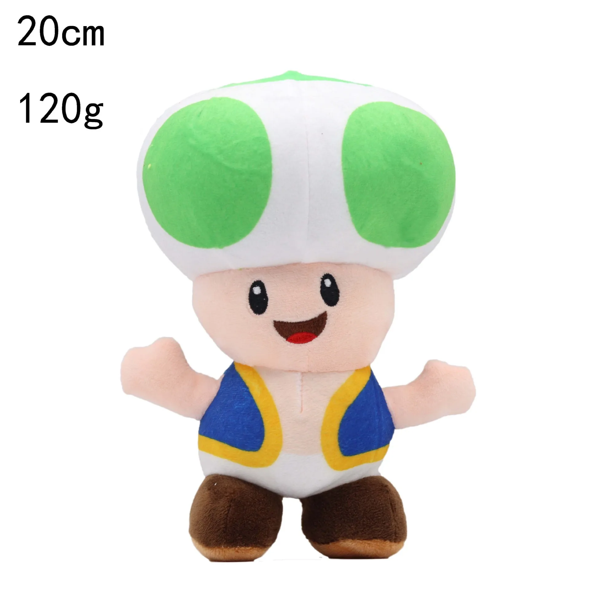 Wholesale 20/25cm Super Mario Bros Game Mario Stuffed Plush Toys Mushroom Man Toad Doll Yoshi Dragon Luigi Figure Pendant