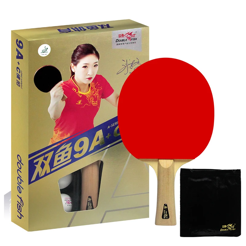 Wholesale 5 layers Carbon Fiber Table Tennis Rackets, fast attack loop drive long handle Ping pong Bats