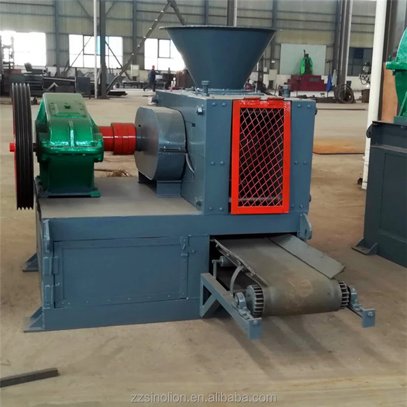 Roller type charcoal ball press machine briquetting charcoal powder breeze dust to square ground briquettes