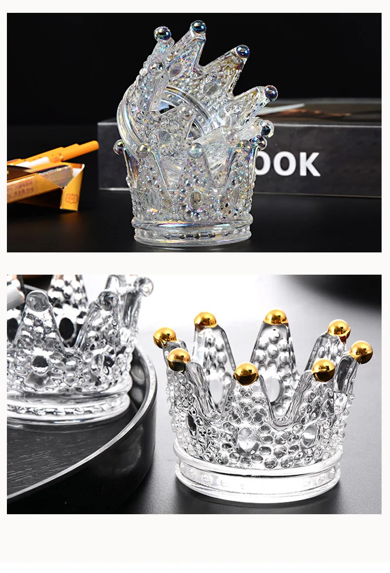 luxury glass candle recipients Crystal glass jars for candle Lotus Glass Dappen Dish with lid Nail Acrylic Liquid Dish