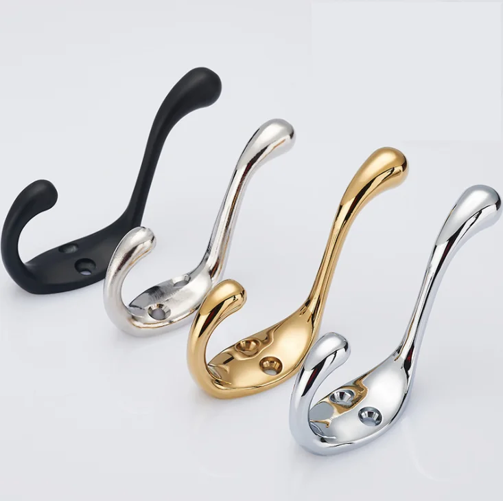 Zinc Alloy Metal Coat Hook Wholesale Factory Wall Hook Single Hat Hanger Decorative Metal Clothes Hook