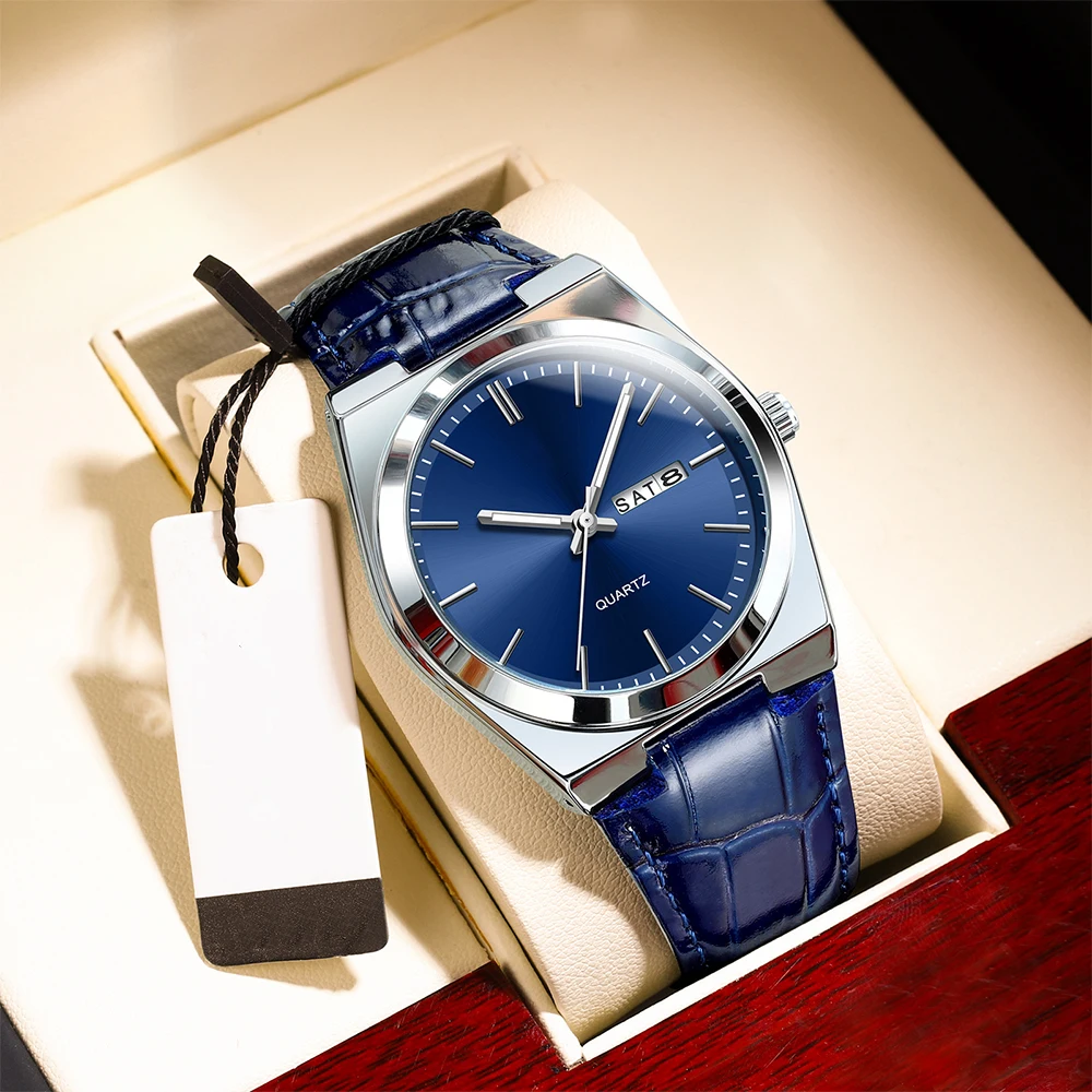 High Quality Classic Business Leather Analog Watch For Men Luxury Wholesale Watch Quartz Leather Watch