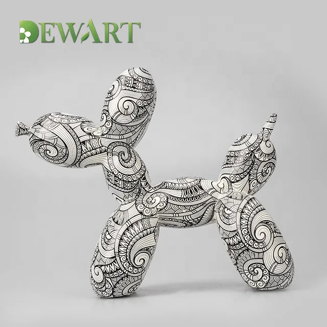Balloon Dog Sculpture Figure Box Art Statue Style for Home Decoration Jeff Koons Resin Polyresin Europe Western OEM Customized