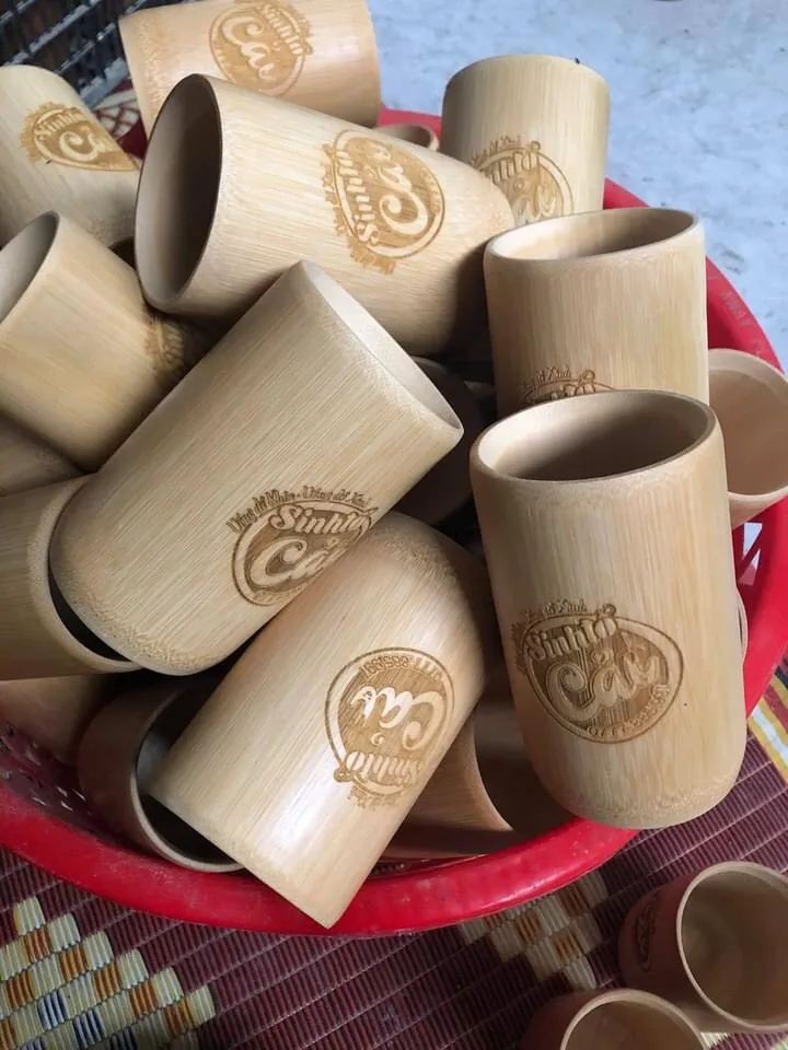 Natural Drinking Bamboo coffee cups and tea cups Eco-friendly From Vietnam