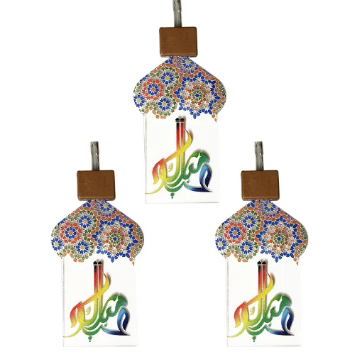 
Islam Muslim Party Supplies Home Decorations Eid Mubarak LED Fairy Lights Wall Hanging Pendant Ornaments 