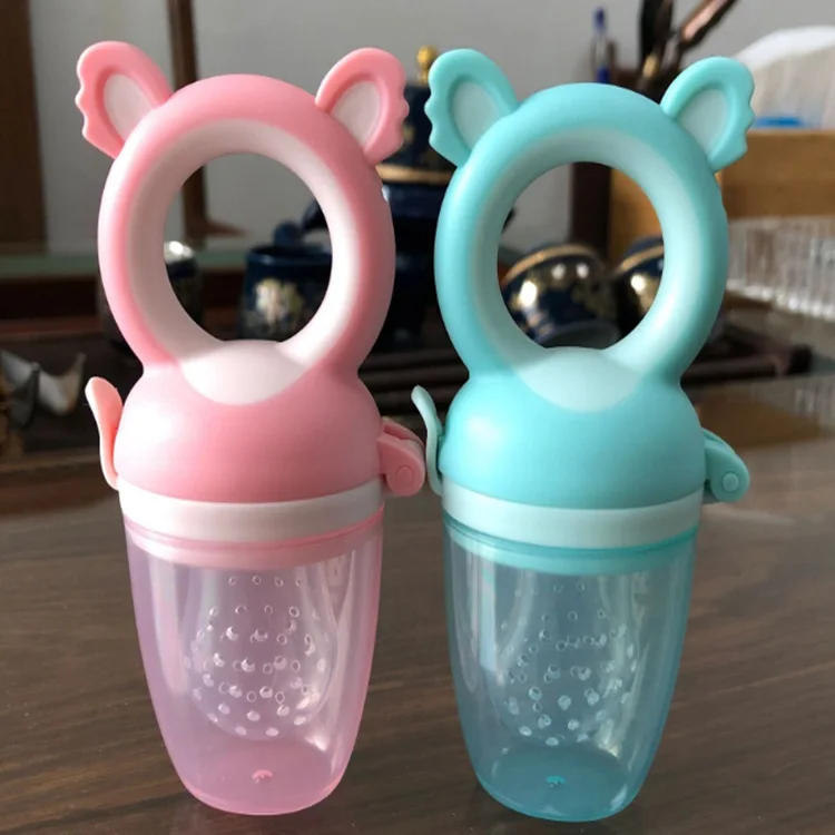 Food Grade Silicone Soft Baby Food Nibble Fruit Pacifier Feeder Cute Packaging Baby Feeder baby supplies & products