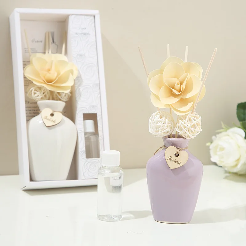 home decor luxury wholesale sustainable fragrance floral rattan reed stick aroma diffuser and reed diffuser