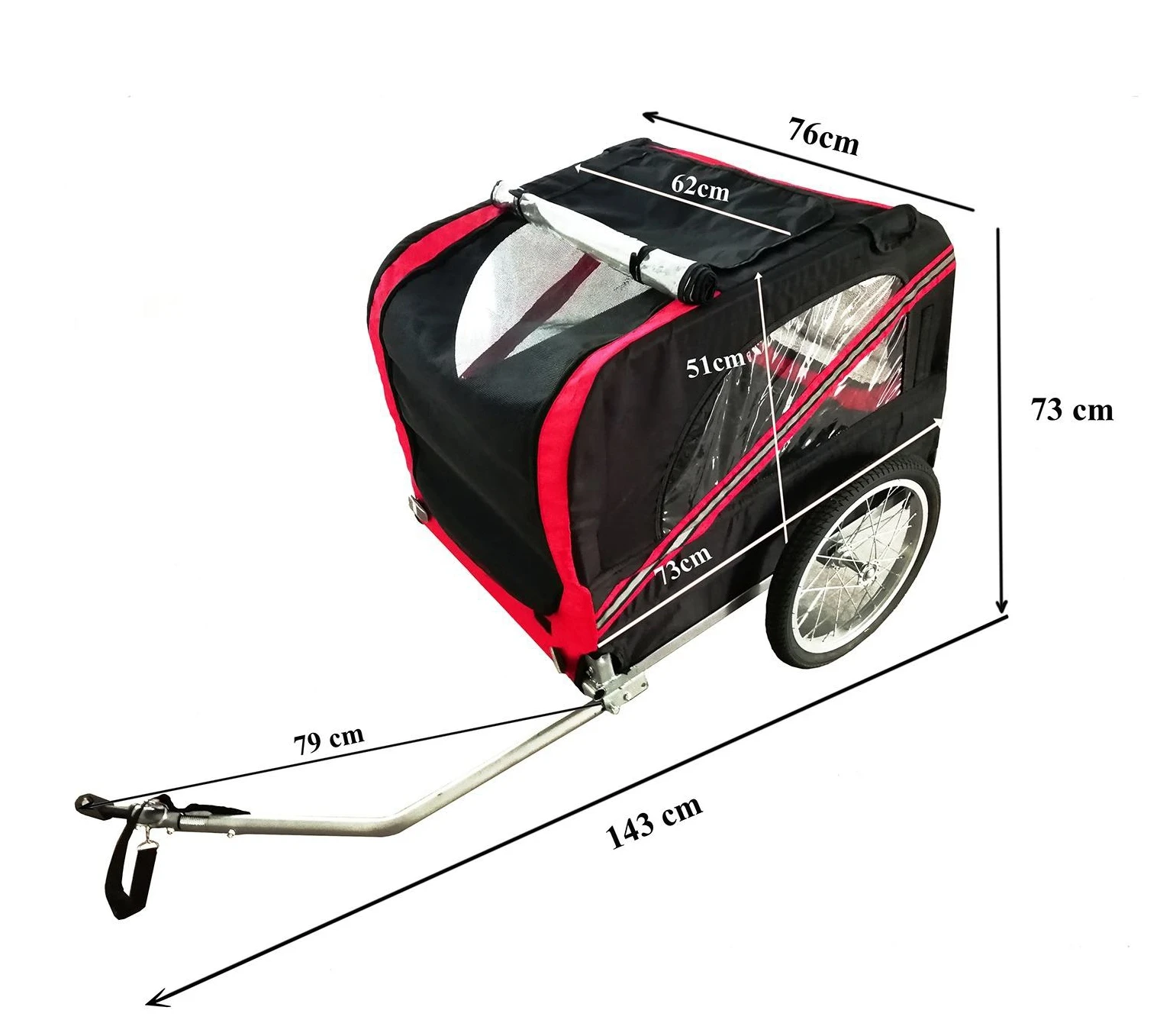 Factory Manufacturers Folding Pet Bicycle Trailer Small Outdoor Utility Trailer for Shopping Storage Tool Usage
