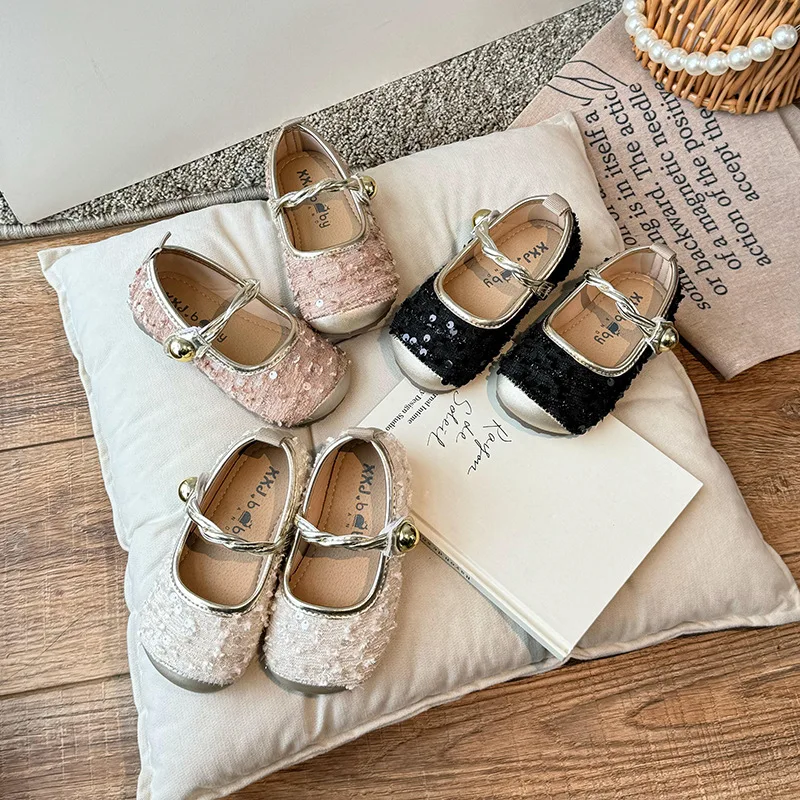 Children Mary Jane shoes Spring and autumn new little girl princess shoes round head soft sole line with French single shoes