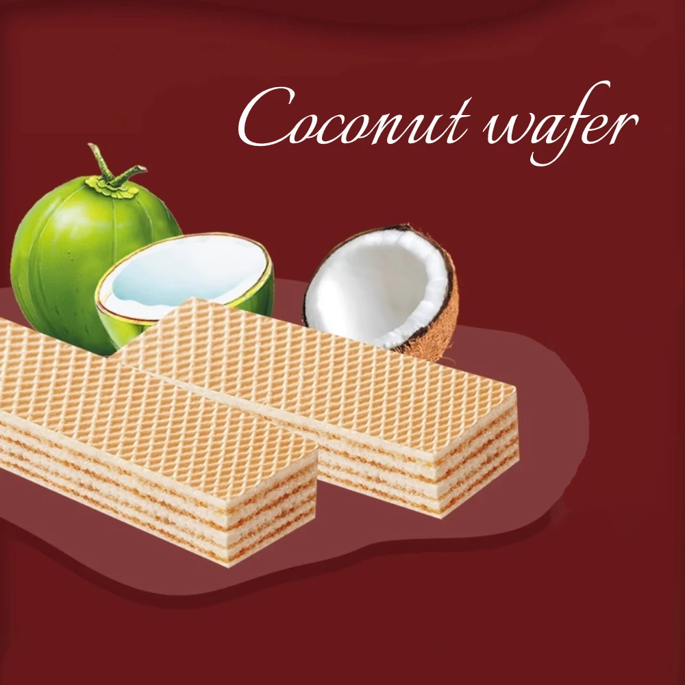 Wafers Cookies Coconut Flavor Biscuits Low Sugar Low Fat 0 Trans Fatty Acids Healthy Snack Food 123g