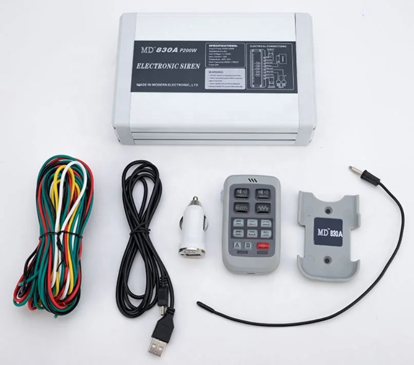 200W wireless car alarm siren car siren sirena ambulancia emergency vehicle electronic ambulance firefighter siren