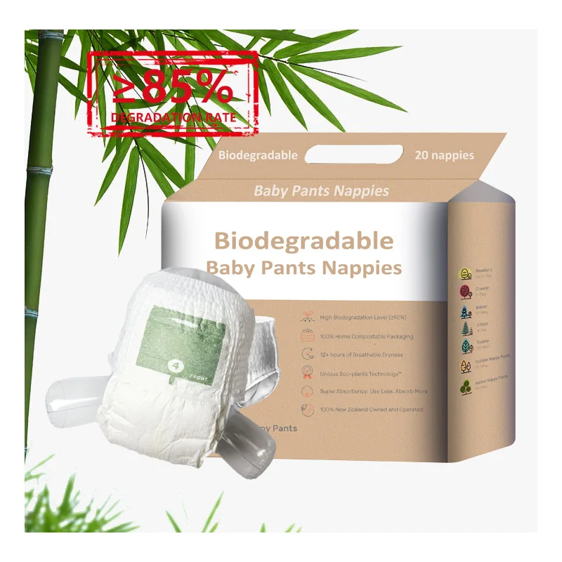 Ecologic Organic Natural Biodegradable Disposable Soft Breathable Newborn Size Baby Diapers