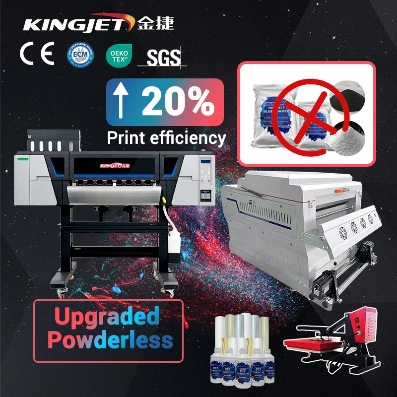 kingjet no powder dtf printer powder less dtf inkjet printers 68cm impresora dtf