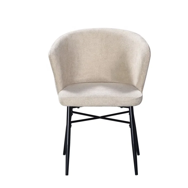 Factory Price Modern Luxury Fabric Dining Furniture With Metal Frame For Kitchen Chair