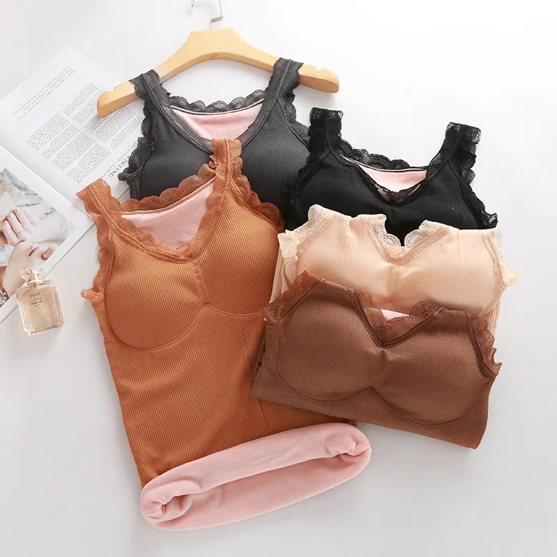 Flash Sale Elasticity Camisoles Knitted Support Fairy Warm keep warm tank top thermal vests women vest winter