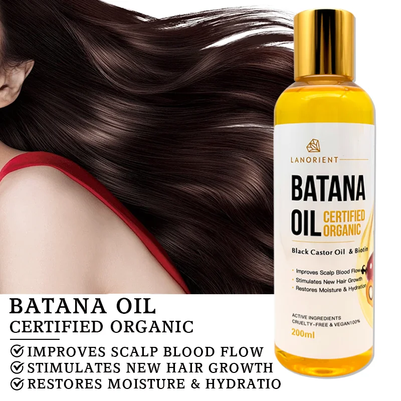 Private Label 100% Natural Organic Hair Growth Products Prevent Hair Loss Moisturize Nourishing Batana Oil For Hair Growth
