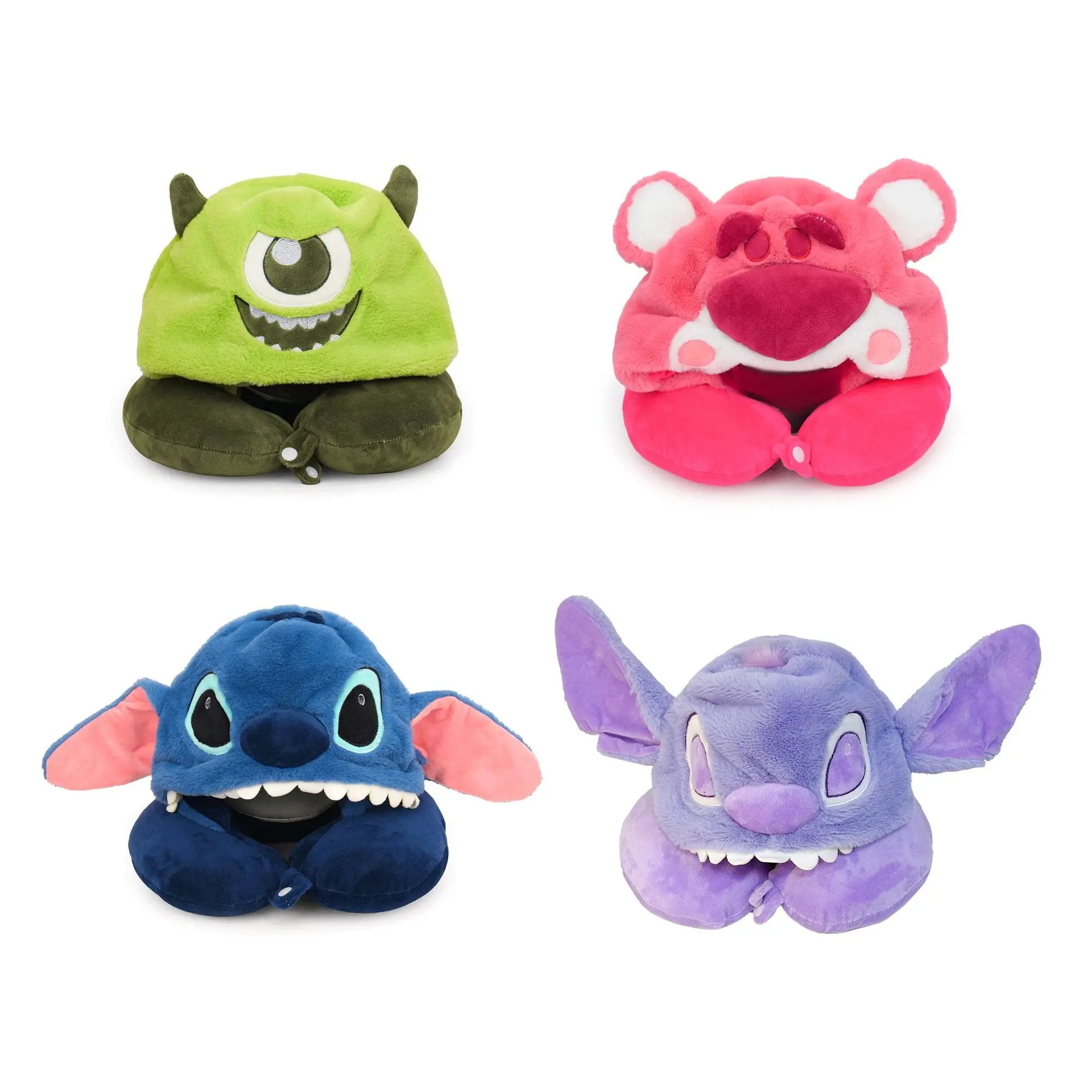 Stock Lilo & Stitch Stuffed U-Shaped Pillow Dolls Pink Blue Stitch Angel Plush Toys Pendant Hot Models Cute Kids Christmas Toy