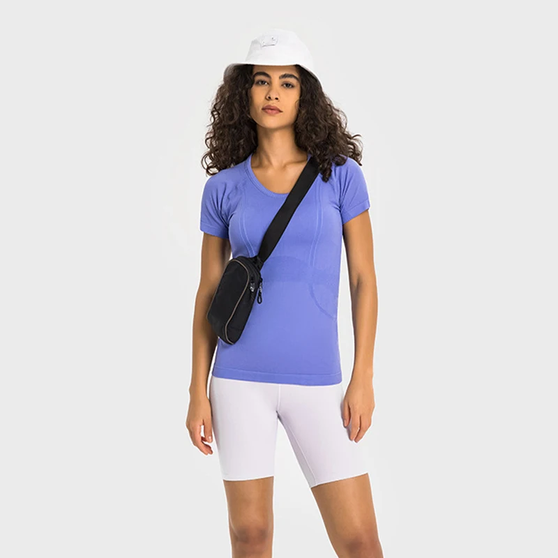 wholesale women o-neck t-shirt summer slim fit running sport t shirt women running tshirt custom logo quick dry fitness top