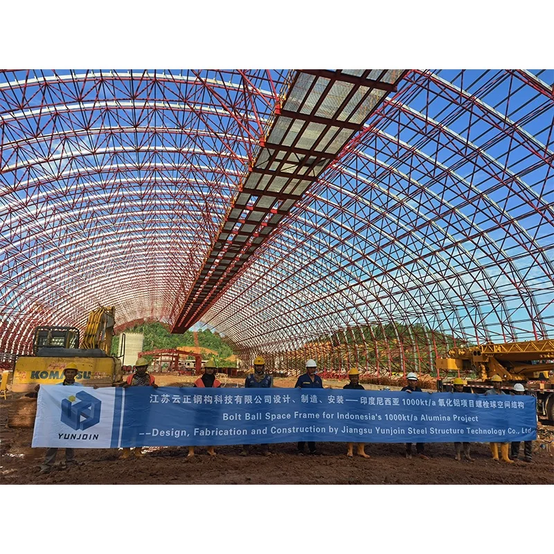 Bolt Ball Joints Space Frame Steel Structure Stadium Bleacher Canopy Metal Construction Steel Structure Shed