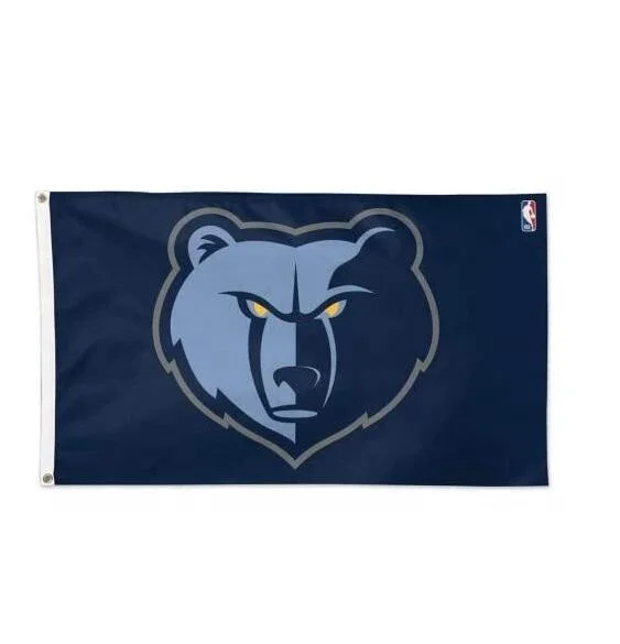 Memphis Grizzlies Team Bear Blue LOGO 3 x 5 FT Flag with 2 Grommets